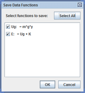 Saving a data function