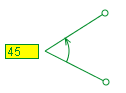 Protractor setting arc angle