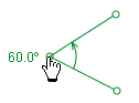 Protractor dragging vertex